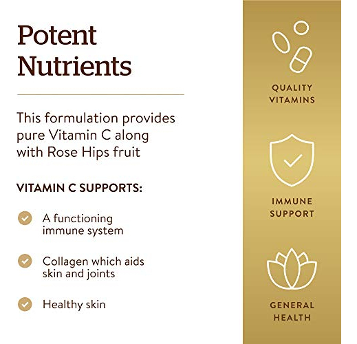 Salud y Equipamiento Médico - Solgar Vitamina C 1500 Mg Con Escaramujos, 180 Tabletas - Re 3