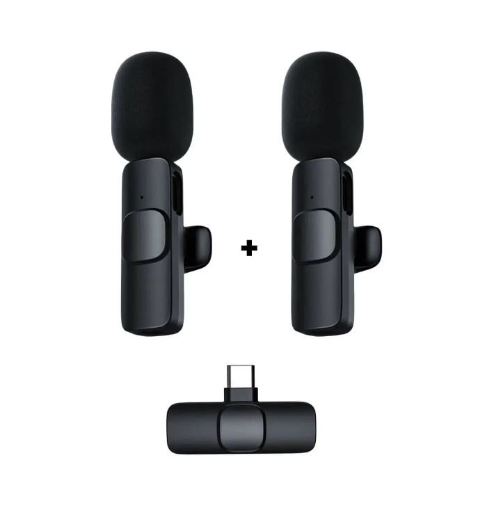 camaras y audio - Micrófono inalámbrico tipo C doble, ideal para ent 2
