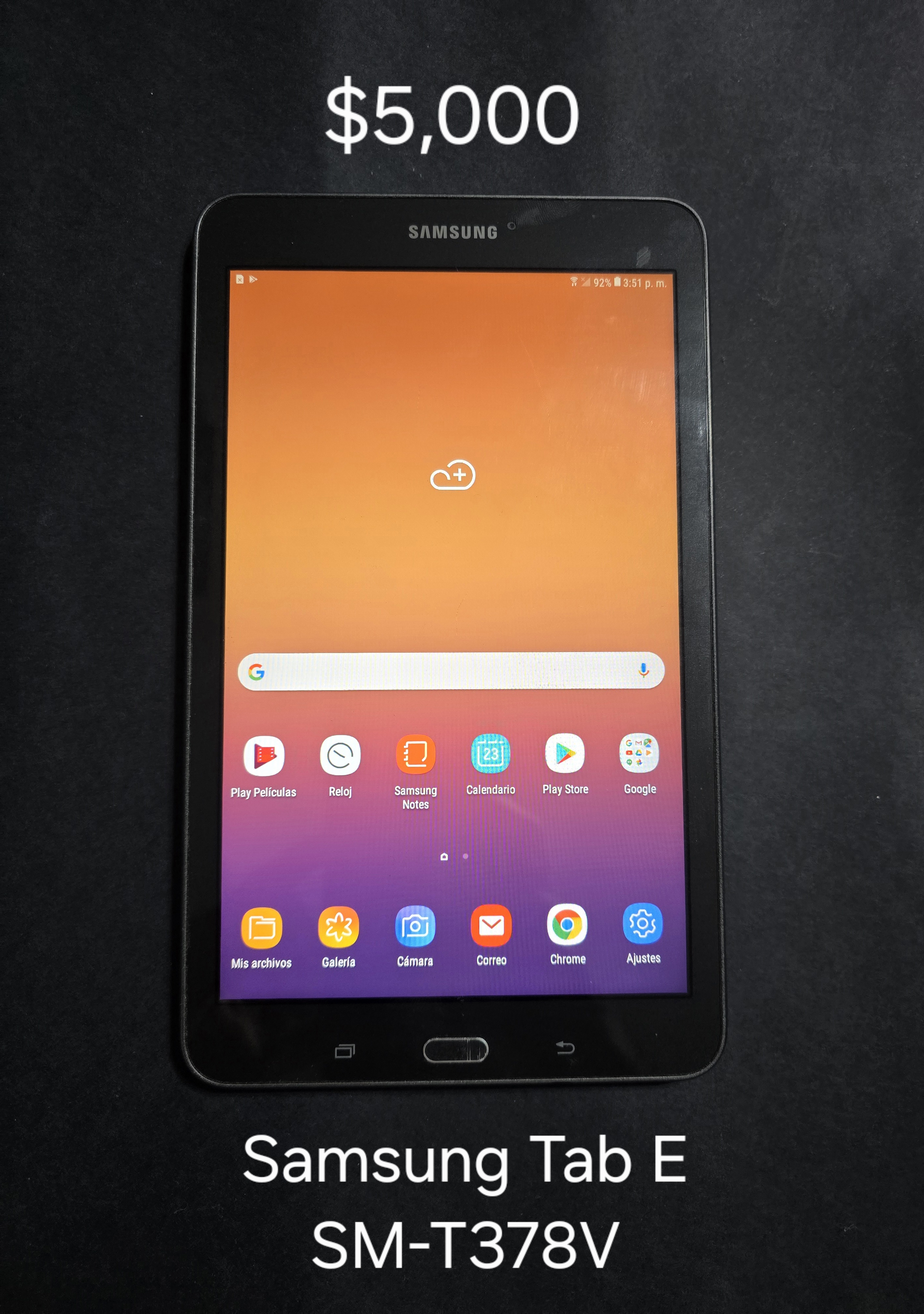 celulares y tabletas - Tablet Samsung Tab E SM-T378V
