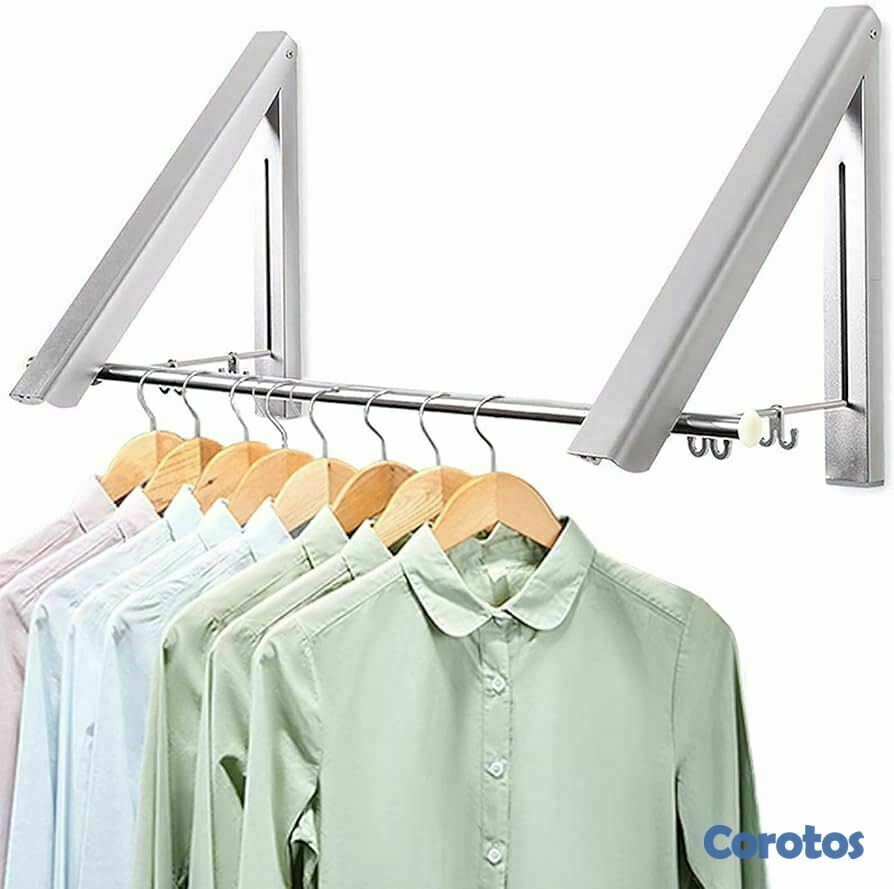 decoración y accesorios - TENDEDERO PERCHERO RETRACTIL IDEAL PARA ROPA  1