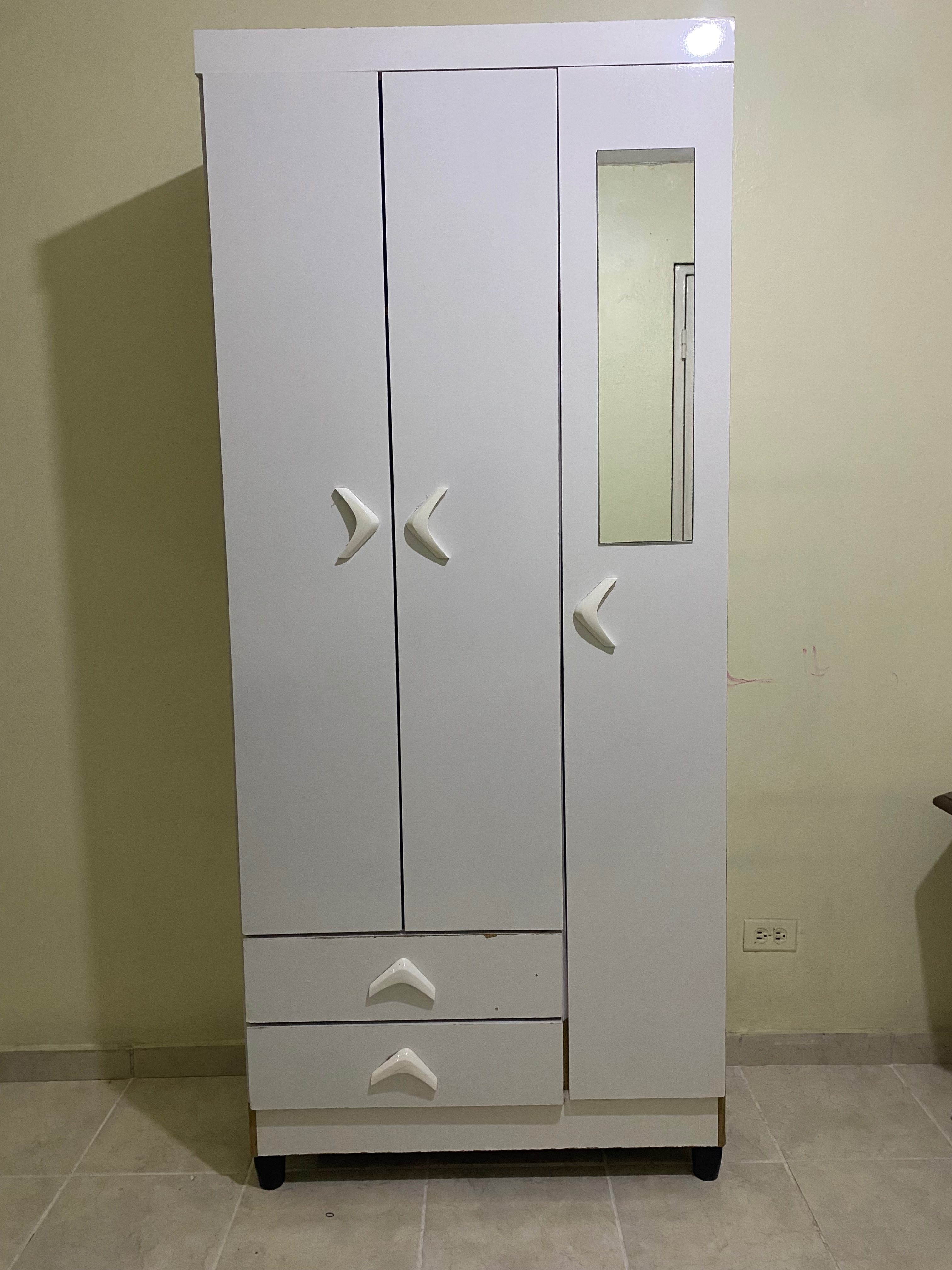 muebles - Armario para niña con espejo y cajones 1