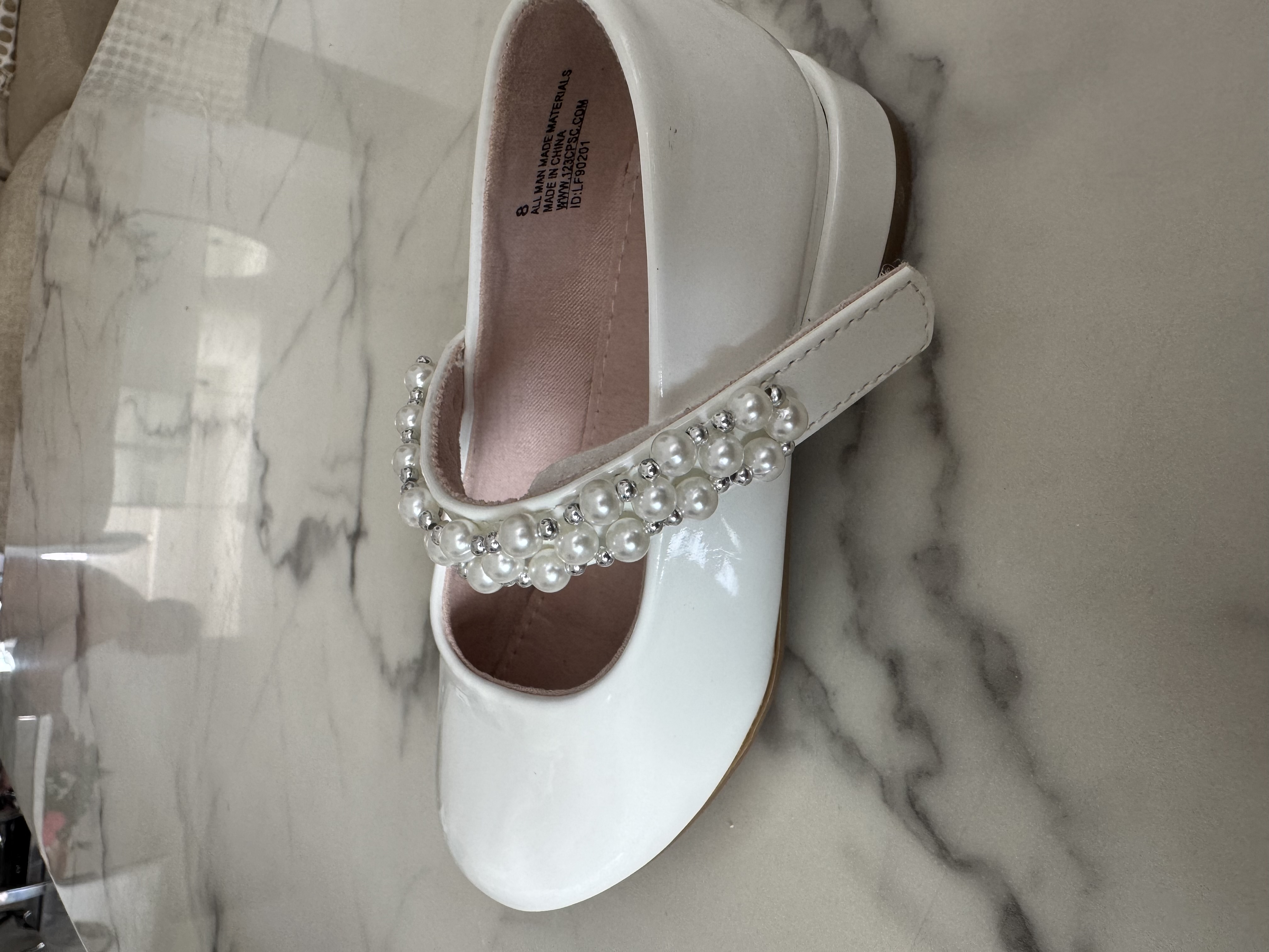 ropa y zapatos - Zapatos elegantes Blanco para Niña – Talla 8 US 2