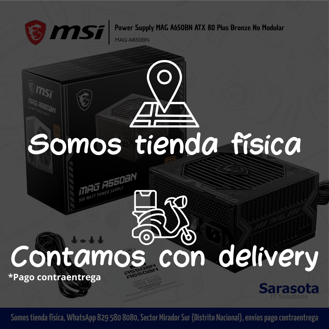 accesorios para electronica - Msi Power Supply MAG A650BN ATX 80 Plus Bronze  2