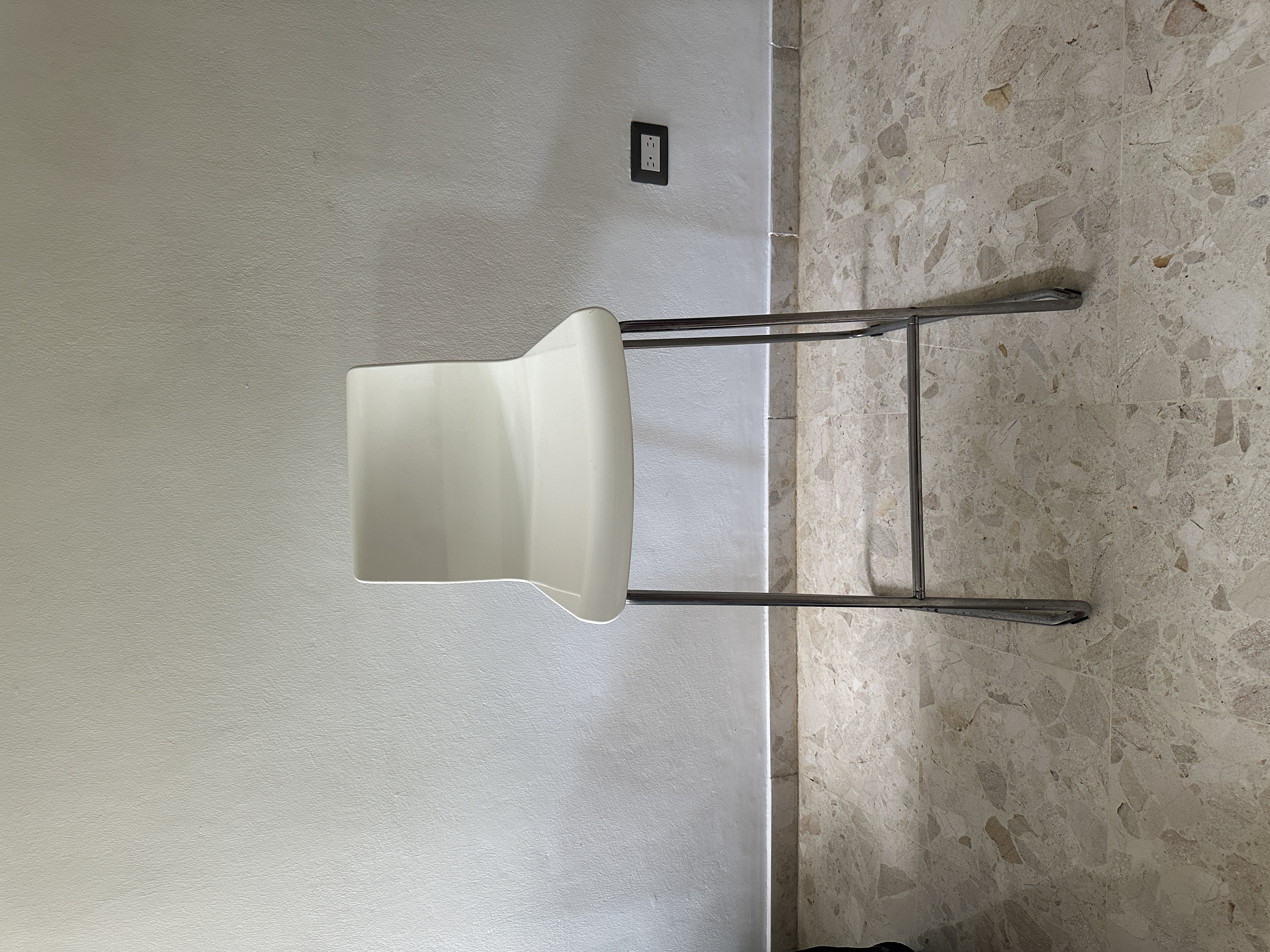 muebles y colchones - Silla Alta de Desayunador – Moderna, Blanca 0