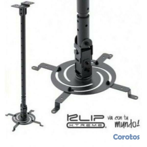 computadoras y laptops - SOPORTE PARA PROYECTOR KLIPX NEGRA DE TECHO DESDE 850MM HASTA 1215MM