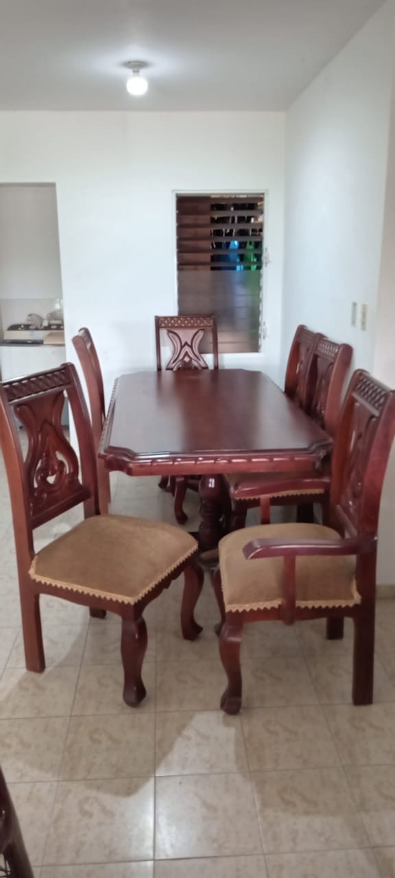 muebles y colchones - Comedor 6 sillas en Caoba 1