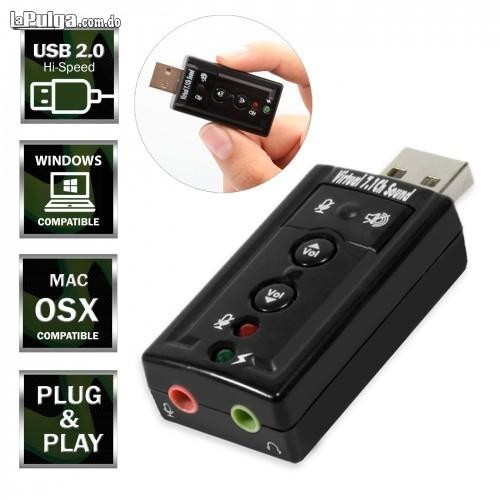 accesorios para electronica - Adaptador USB de sonido - audio para PC 7.1 2