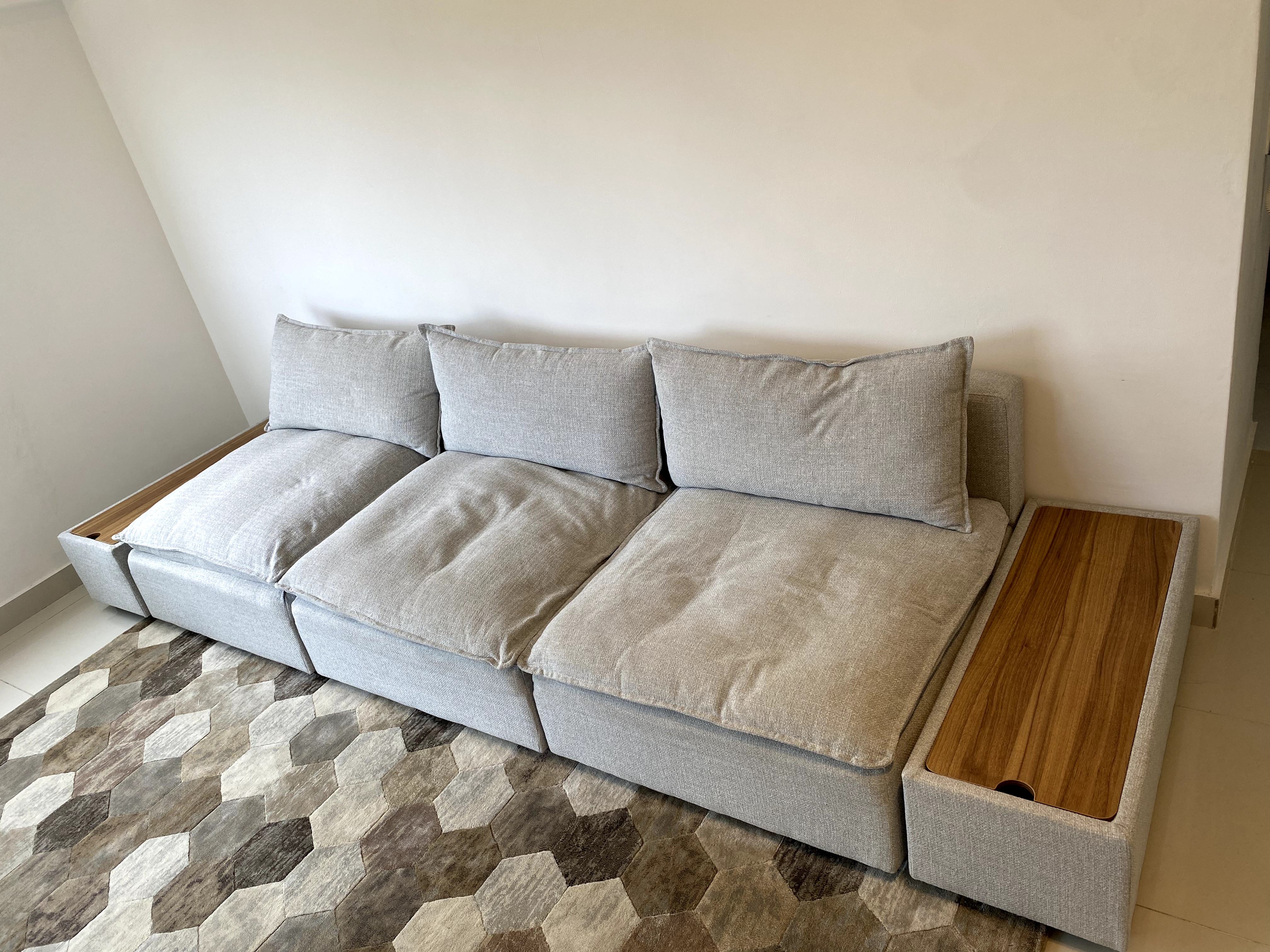 muebles y colchones - Mueble de lujo modular de plumas con almacenaje 4