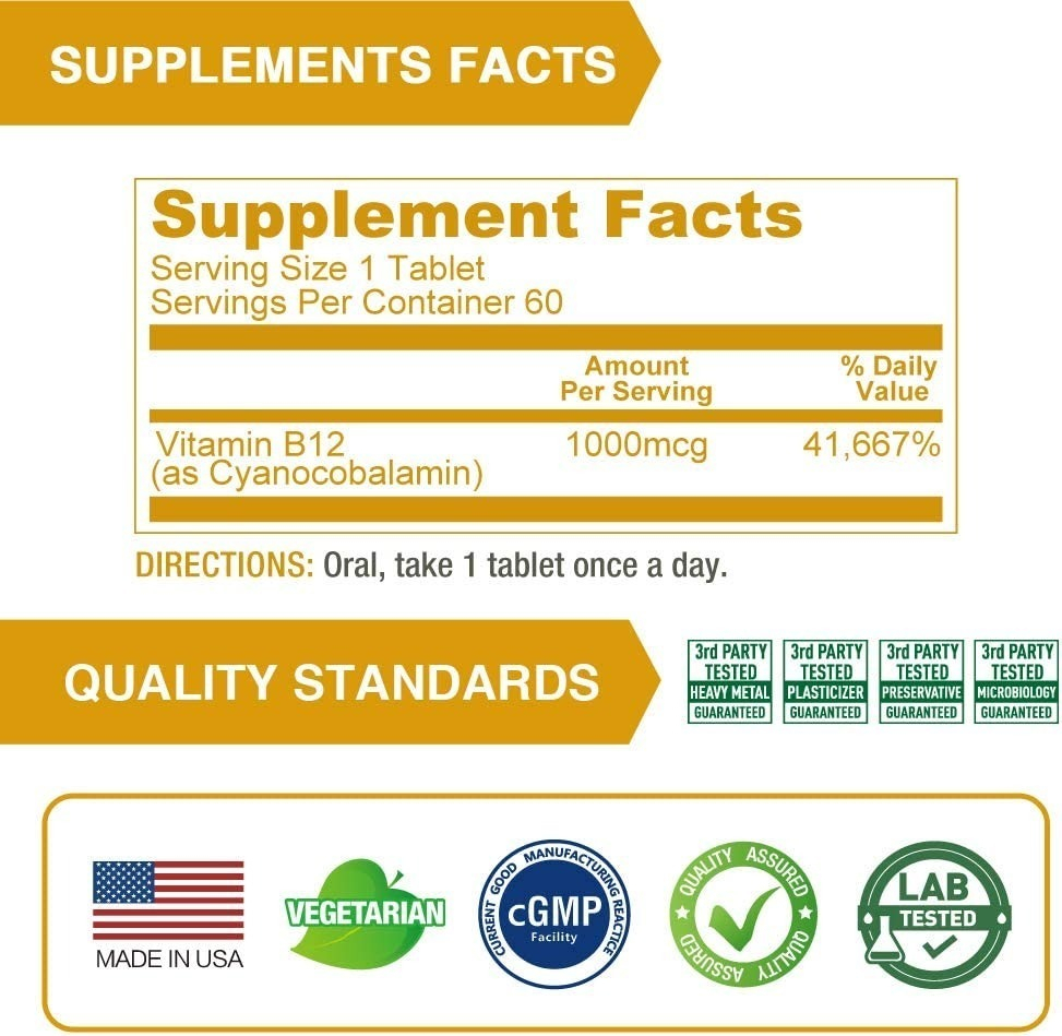 Salud y Equipamiento Médico - Vitamina B12 1000 mcg 1