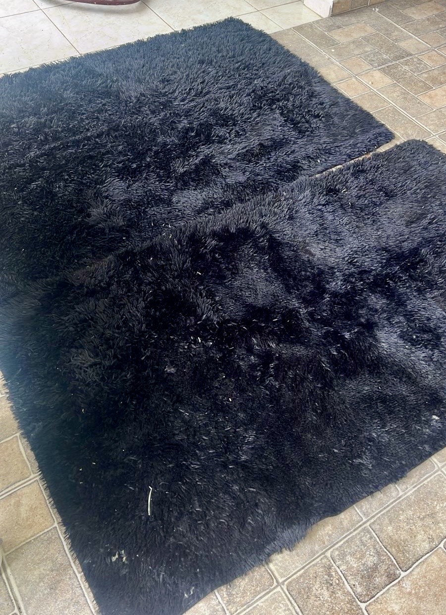 decoración y accesorios -  Alfombras tipo shaggy negra 1