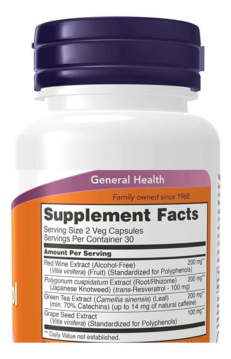 Salud y Equipamiento Médico - Resveratrol 60 Cap Now - Unidad A - Unidad A $2515 1