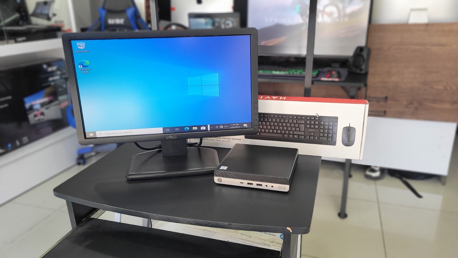 computadoras y laptops - COMPUTADORA COMPLETA Micro HP Elitedesk g3 i7 7ma 0