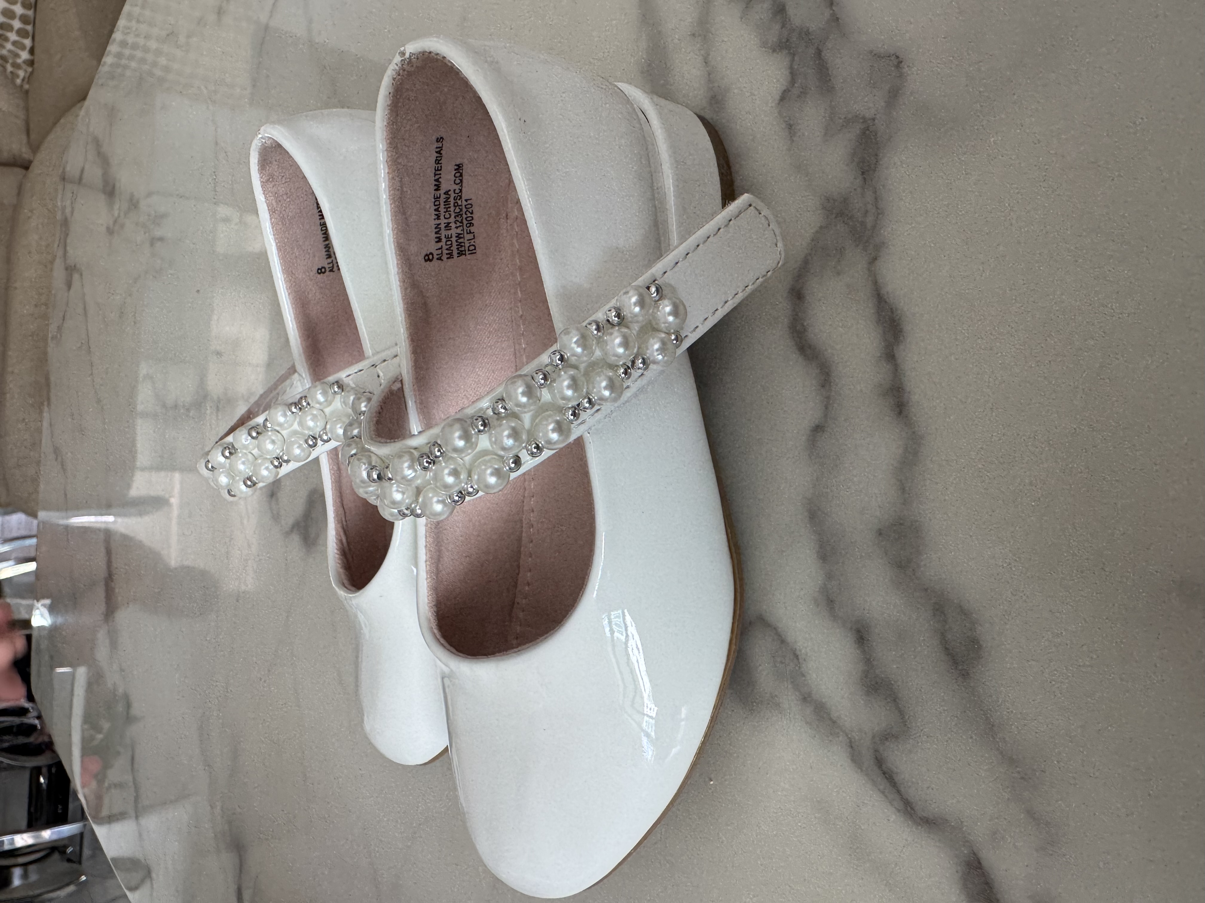ropa y zapatos - Zapatos elegantes Blanco para Niña – Talla 8 US 3
