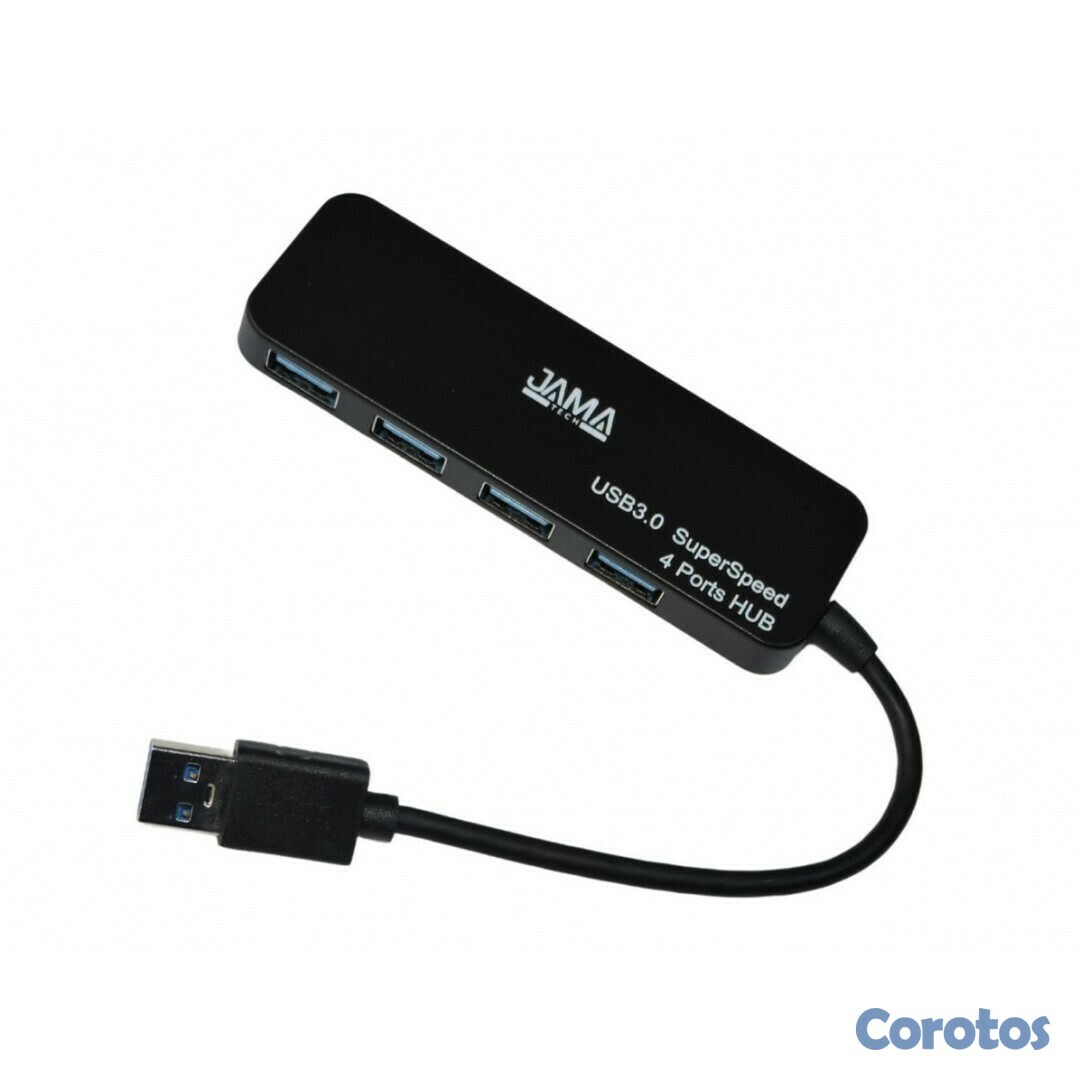 computadoras y laptops - HUB USB 4 PUERTOS USB 3.0  JAMA TECH  HB1030BK