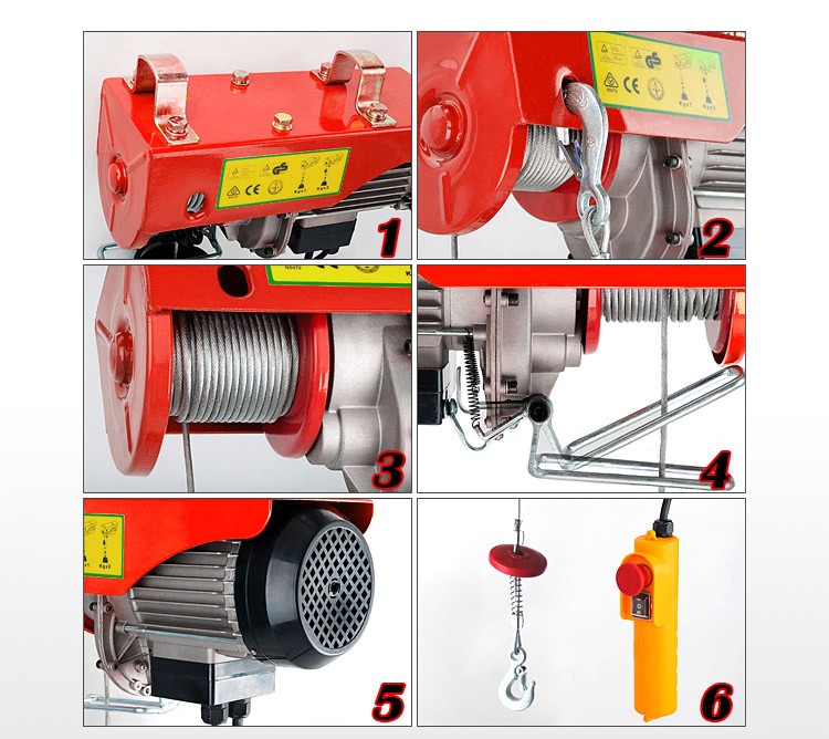 equipos profesionales - Gancho electrico de polea hidraulica winche Cabrestante grua balanza de 300KG 3