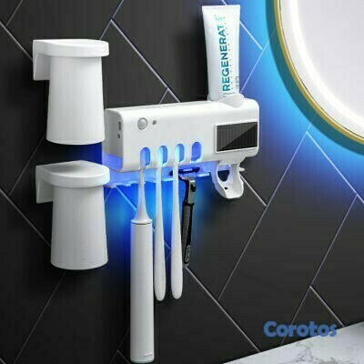 salud y belleza - Desinfectante para cepillo de dientes esterilizador y soporte con luz LED UV  2