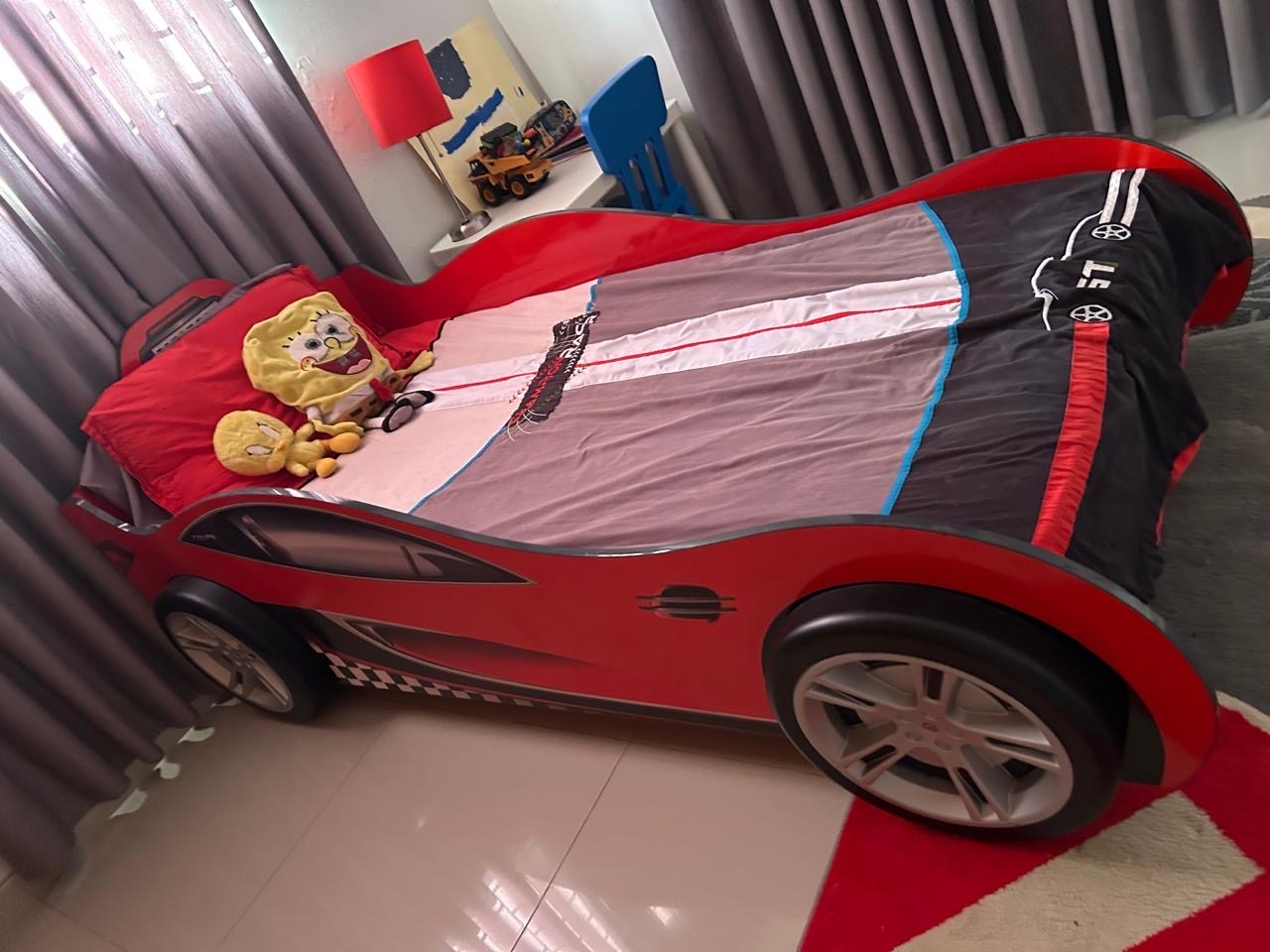 muebles y colchones - Cama de carro para niños con colchón 0
