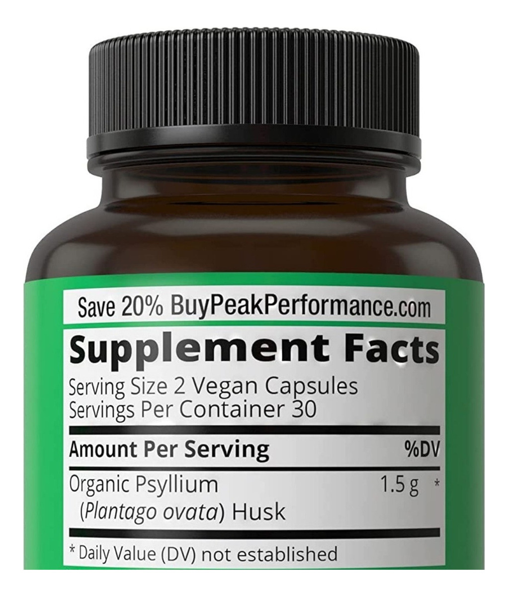 Salud y Equipamiento Médico - Psyllium 60 capsulas Peak Performance 1