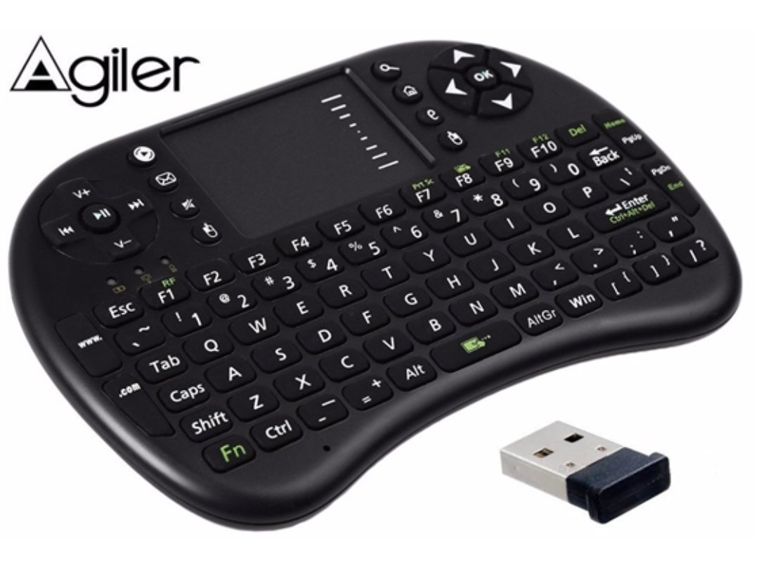 computadoras y laptops - TECLADO AGILER INALAMBRICO, MULTIMEDIA 2.4 GHZ, Smart TV / Box TV / PS3 0
