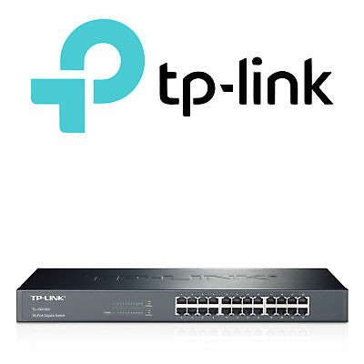 computadoras y laptops - SWITCH 24 PUERTOS TP-LINK TL-SG1024, NO ADMINISTRABLE/RACK, 24 PUERTOS GIGABIT 