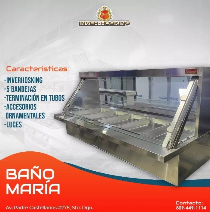 equipos profesionales - Baño Maria de 3 a 7 Bandejas