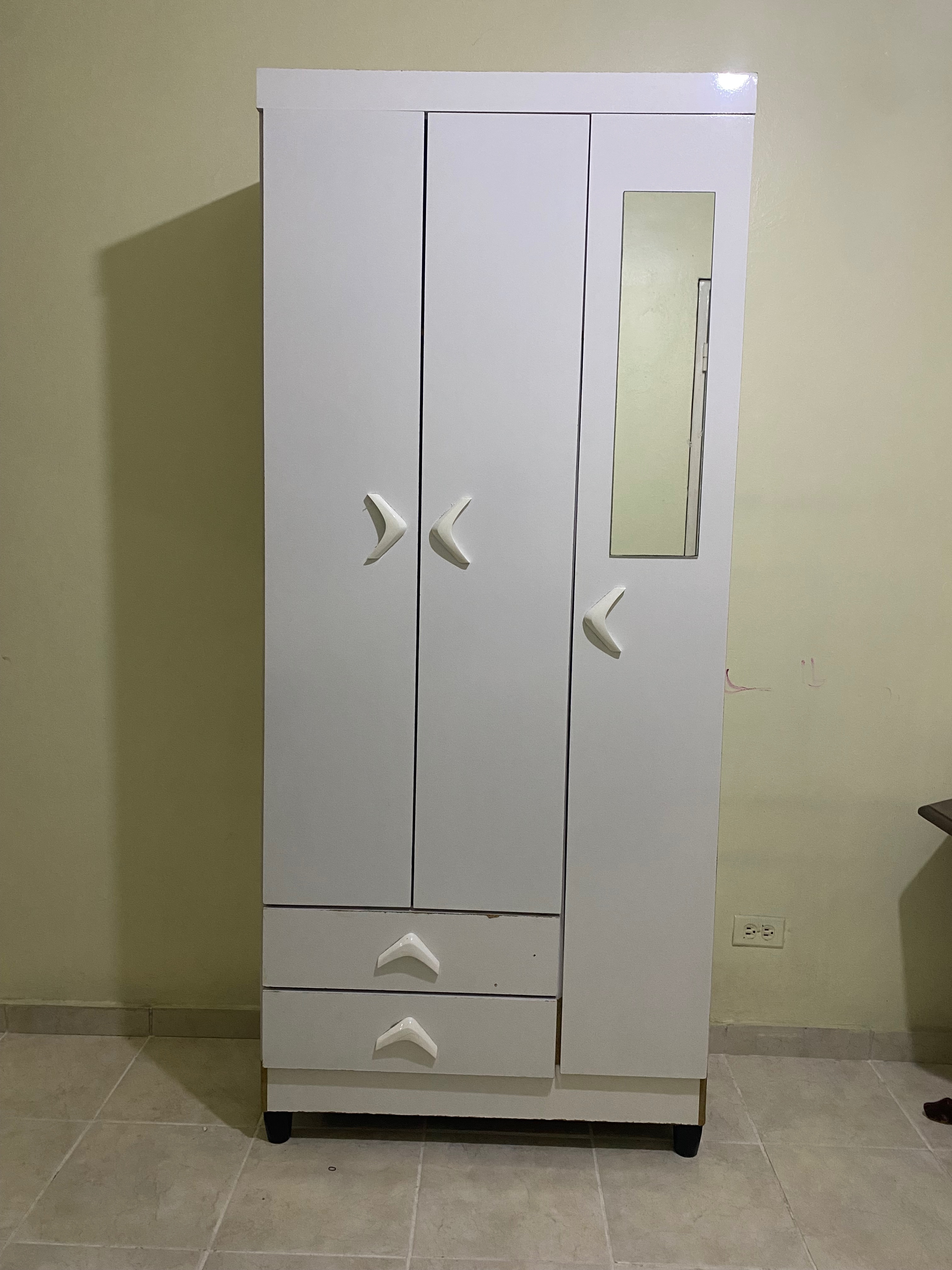muebles - Armario para niña con espejo y cajones