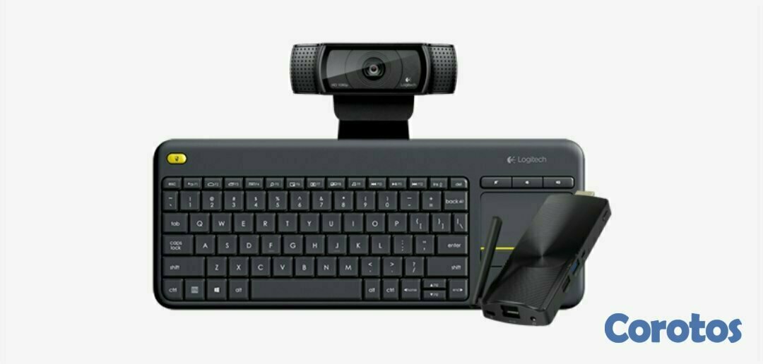 computadoras y laptops - TECLADO Y TOUCHPAD LOGITECH K400 PLUS USB WIRELESS RECEIVER 2.4GHZ WIRELESS,ESPA 3