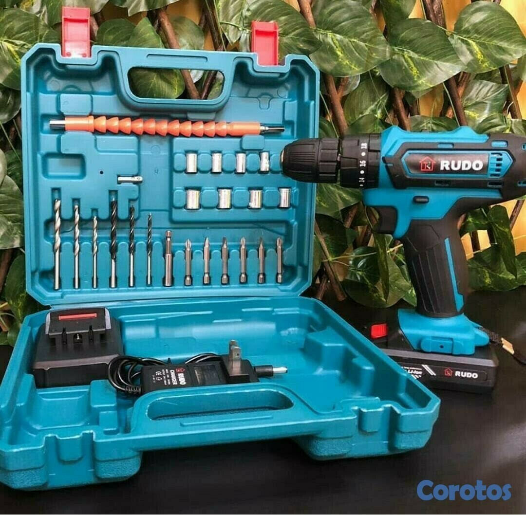 herramientas, jardines y exterior - Taladro de mandril inalambrico recargable de 24 voltios con 2 pila 2