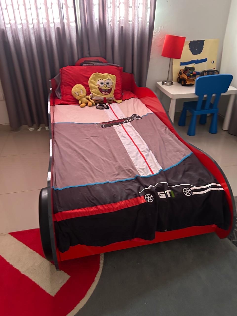 muebles y colchones - Cama de carro para niños con colchón 1