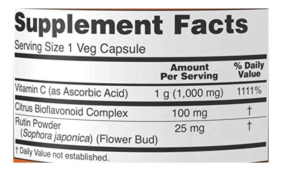 Salud y Equipamiento Médico - Vitamina C 1000mg 250 capsulas Now 1