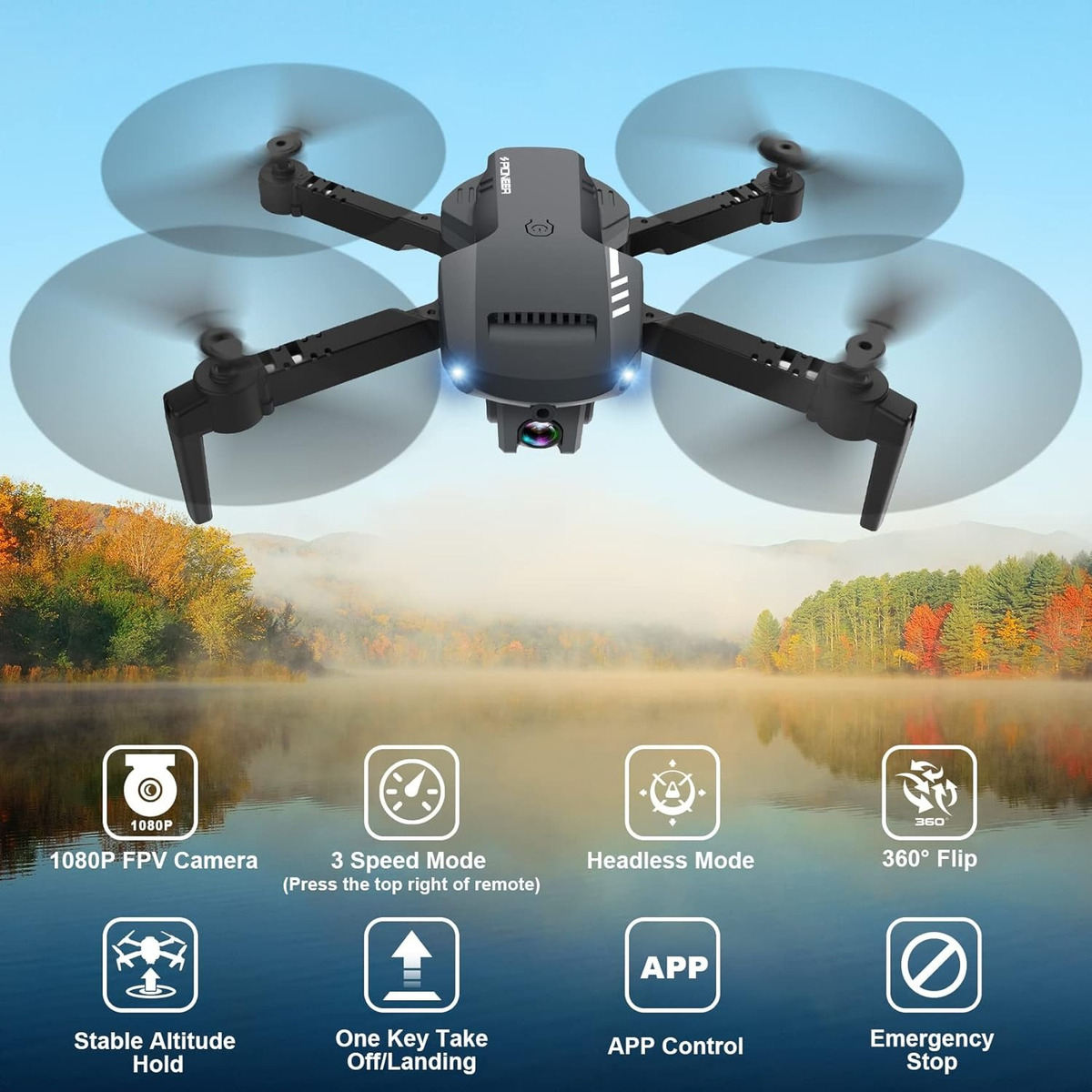 Salud y Equipamiento Médico - Mini Drone Giro De 360° Con Cámara Maletin Y baterias 1