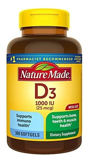 Salud y Equipamiento Médico - Nature Made Vitamin D3, 300 Capsulas Blandas, Vitamina D 1
