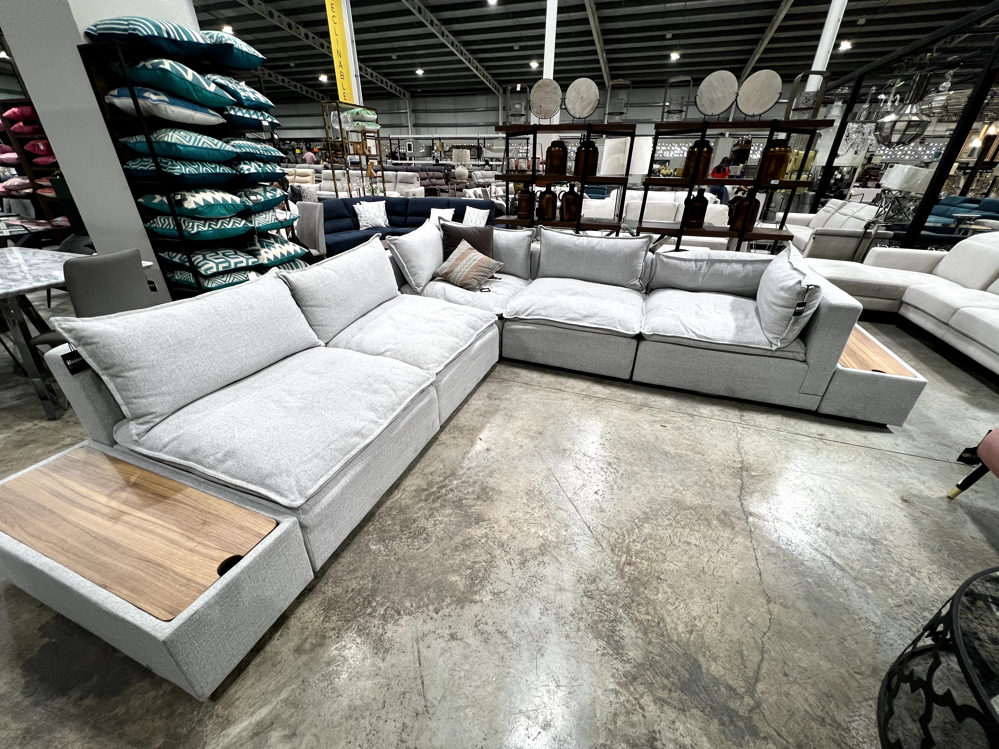 muebles y colchones - Mueble de lujo modular de plumas con almacenaje 7