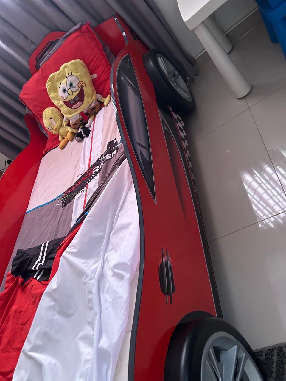 muebles y colchones - Cama de carro para niños con colchón 2