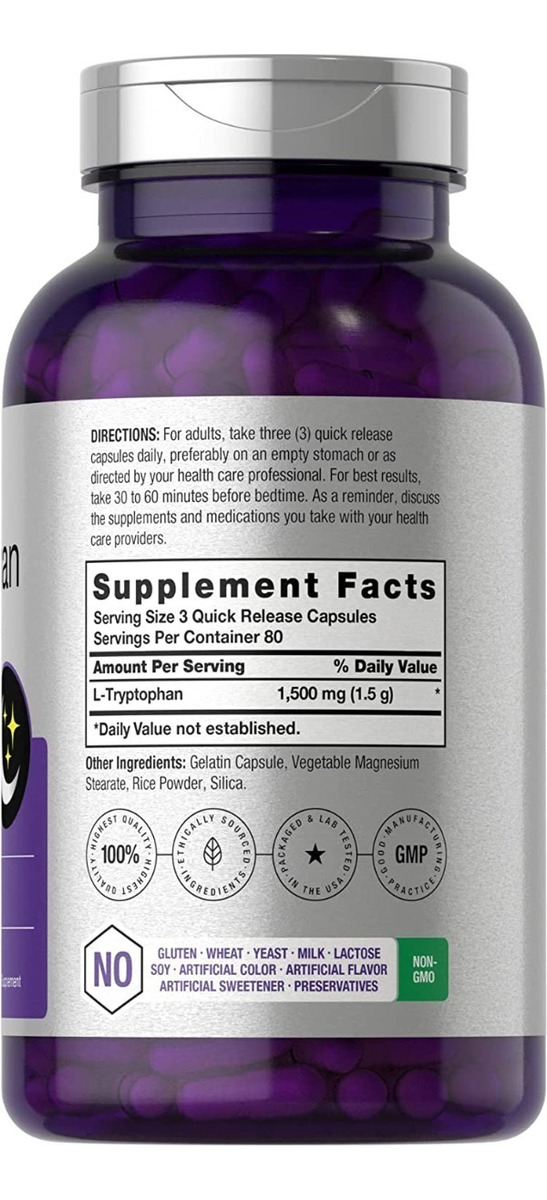 Salud y Equipamiento Médico - L Triptofano 1500 Mg Horbaach 1