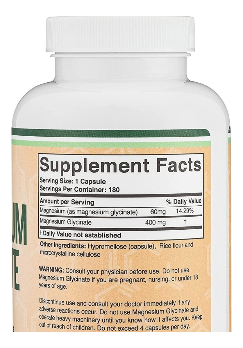 Salud y Equipamiento Médico - Glicinato Magnesio 400 mg Double wood 1