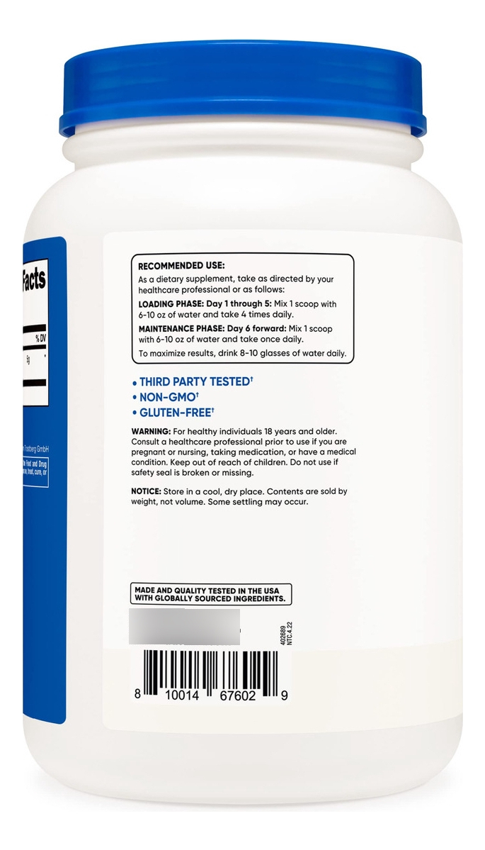 Salud y Equipamiento Médico - Nutricost Creapure Creatina® Monohidrato Polvo 1kg 3