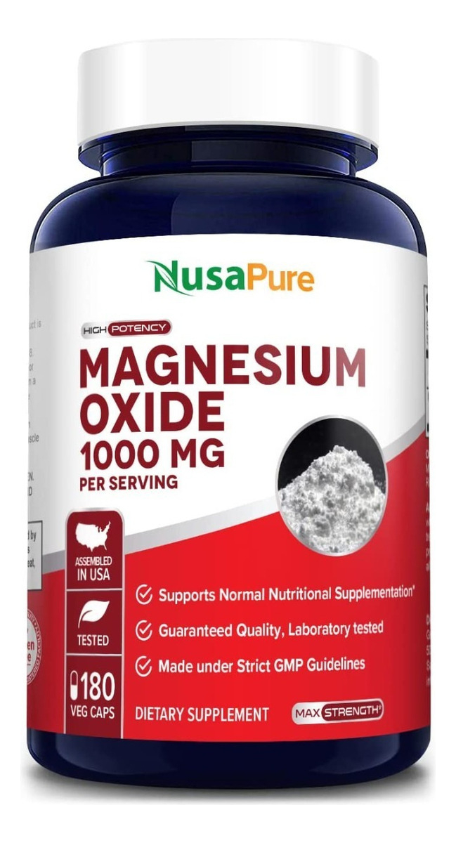 Salud y Equipamiento Médico - Magnesium Oxido 1000mg Nusapure - - Unidad A $1283 0