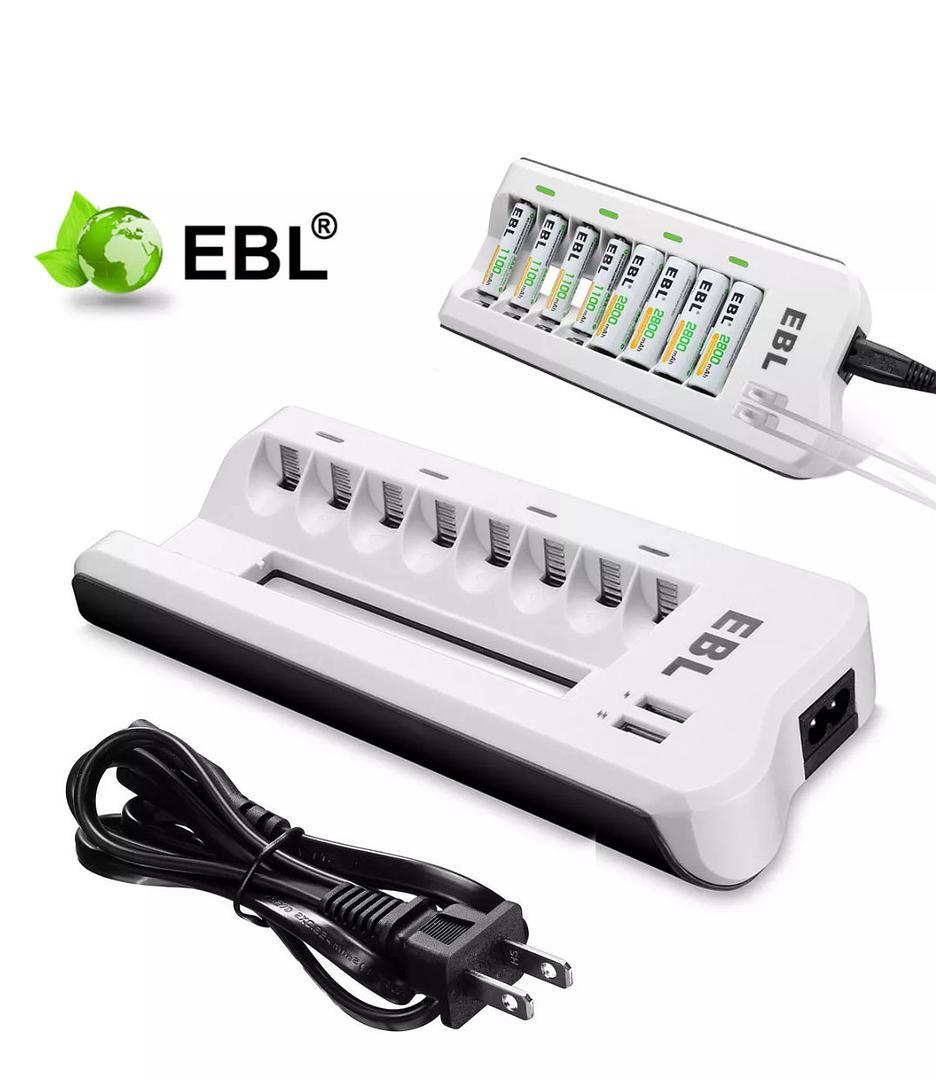 consolas y videojuegos - EBL Intelligent Battery Charger-AA AAA Ni-MH Ni-CD