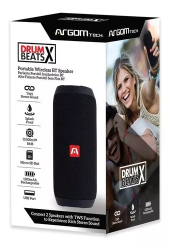 computadoras y laptops - BOCINA ARGOM DRUMBEATS BLUETOOTH, TWS, 10W, 4 HORA 3
