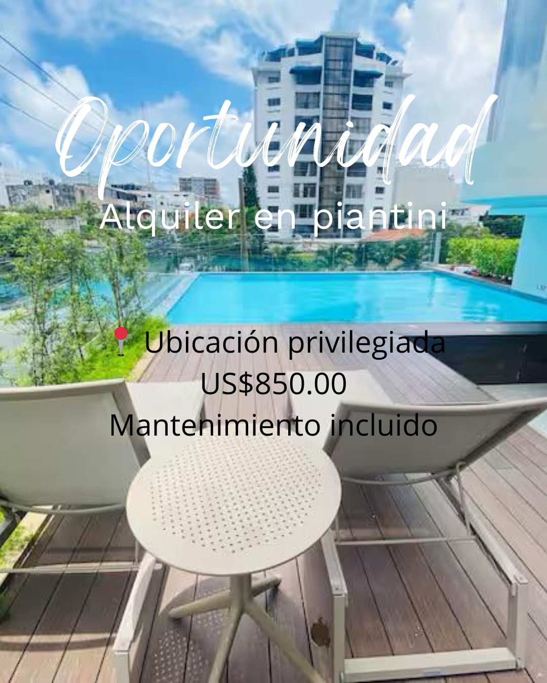 apartamentos - Alquiler en piantini completamente amueblado 0