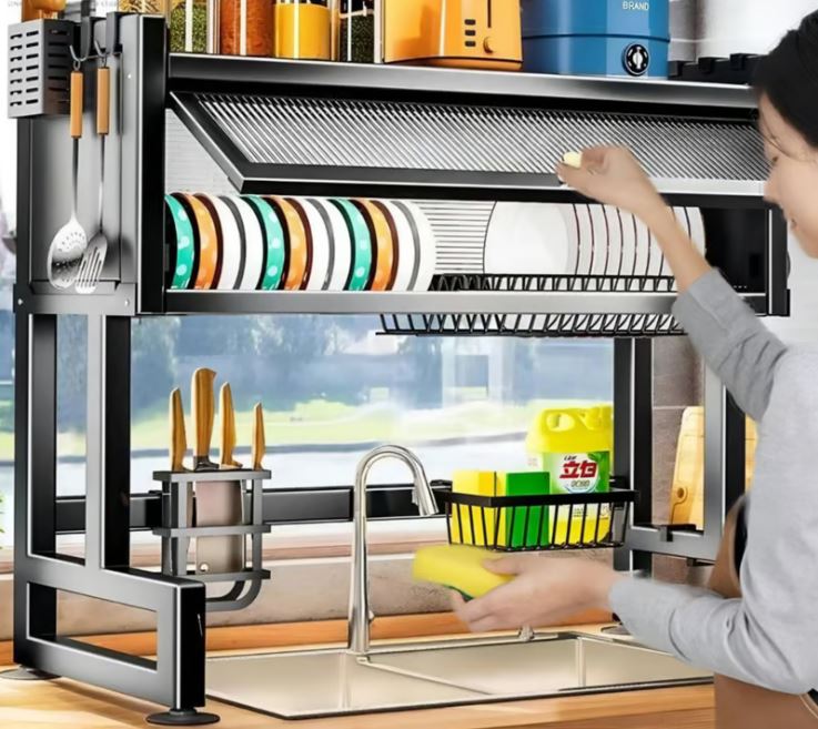 cocina - Escurridor de platos con tapa mediano 0