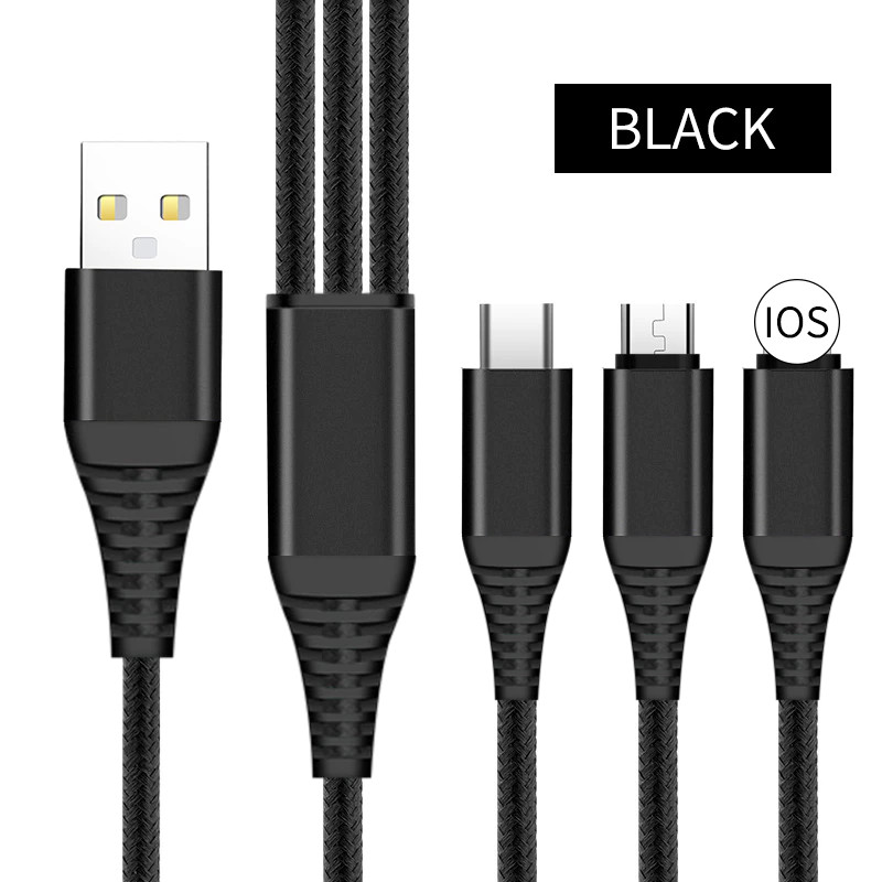 accesorios para electronica - Cable USB Para cargar celulares Iphone y Android - 3 en 1 4
