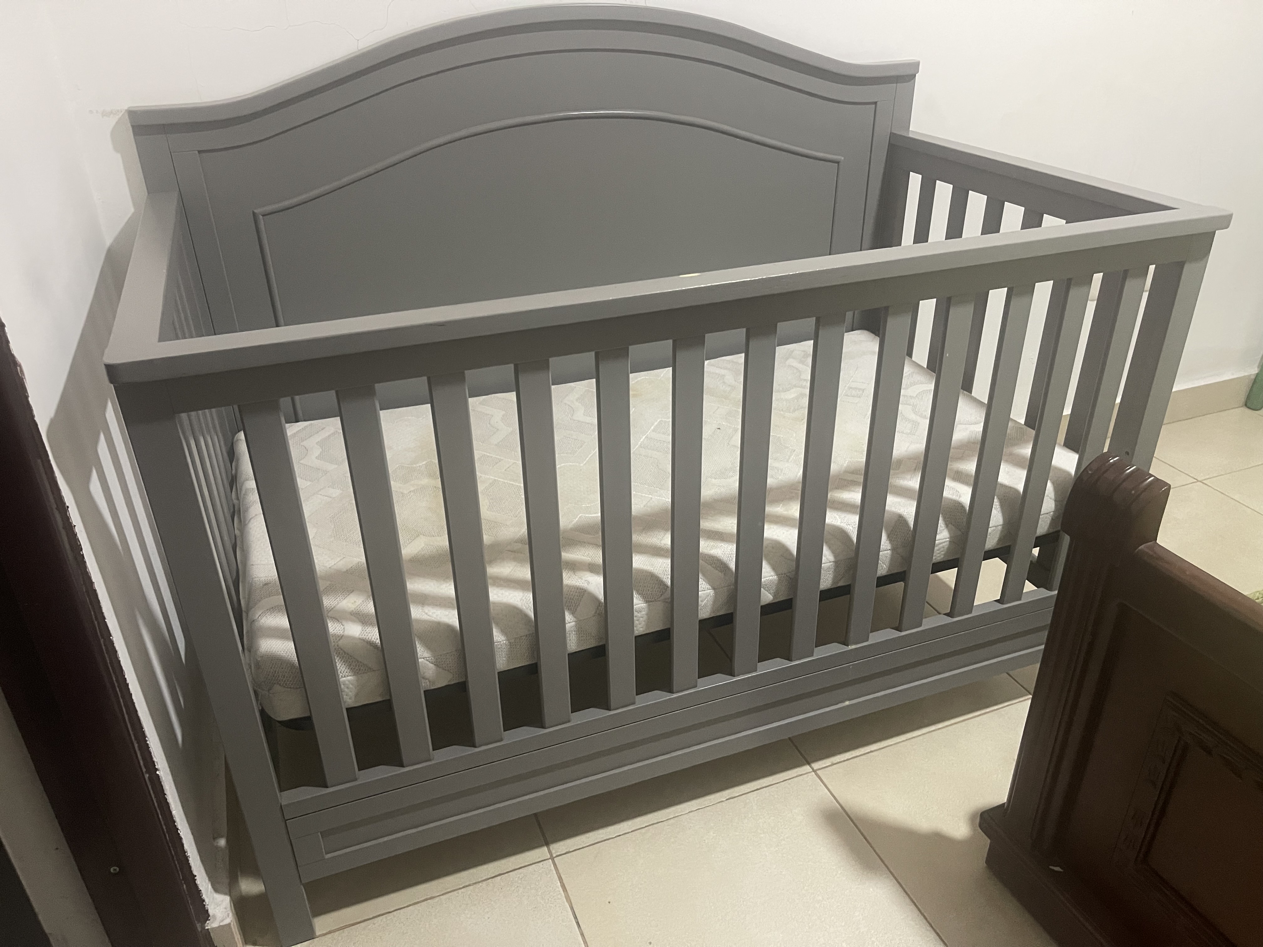 muebles - cuna gráco gris como nueva 