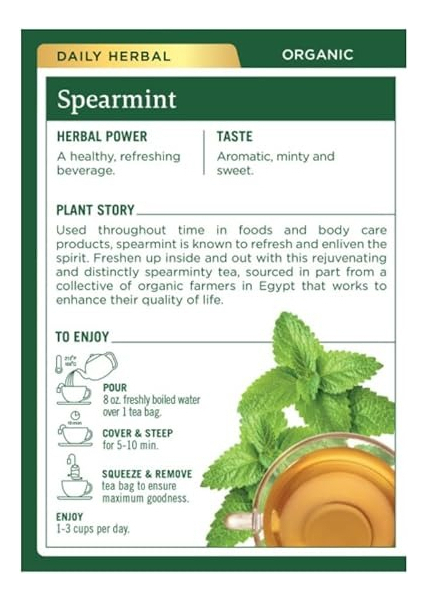 Salud y Equipamiento Médico - Té Orgánico De Menta Verde 1