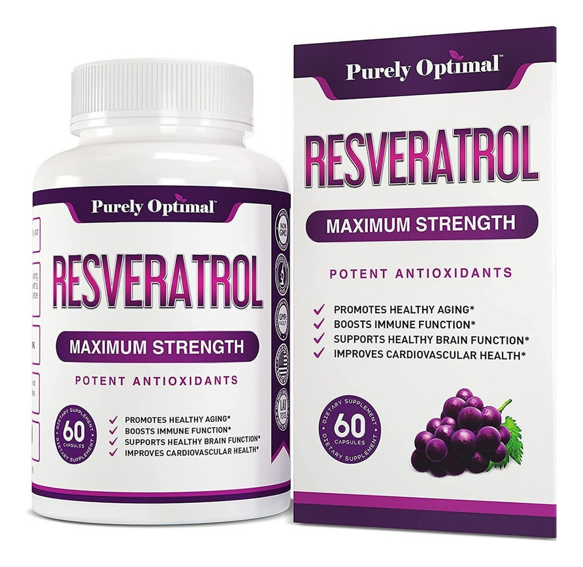 Salud y Equipamiento Médico - Resveratrol 60 capsulas Purely Optima