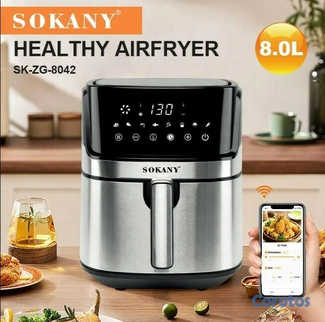 electrodomesticos - Freidora de aires air fryer digital de 8 litros smart wifi y app tuya smart  1