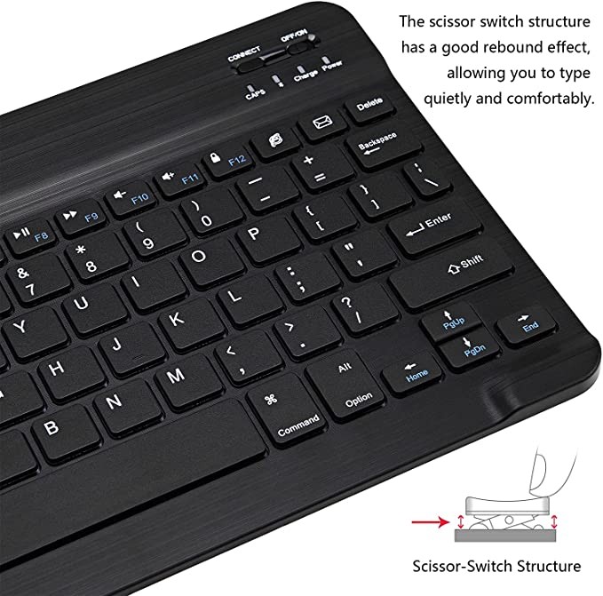 accesorios para electronica - Combo de teclado y mouse Bluetooth ultradelgado, recargable portátil inalambrico 2