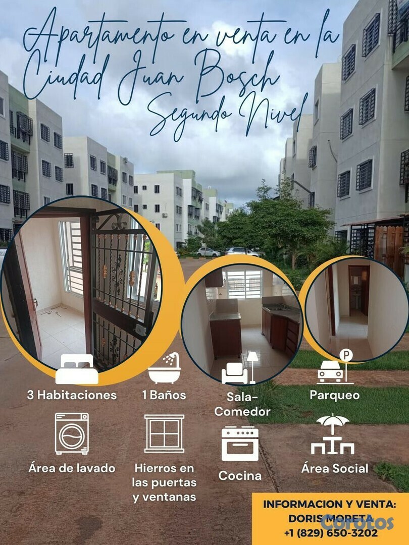 apartamentos -  RENTO APTO.  segundo Nivel  Ciudad Juan Bosch 6