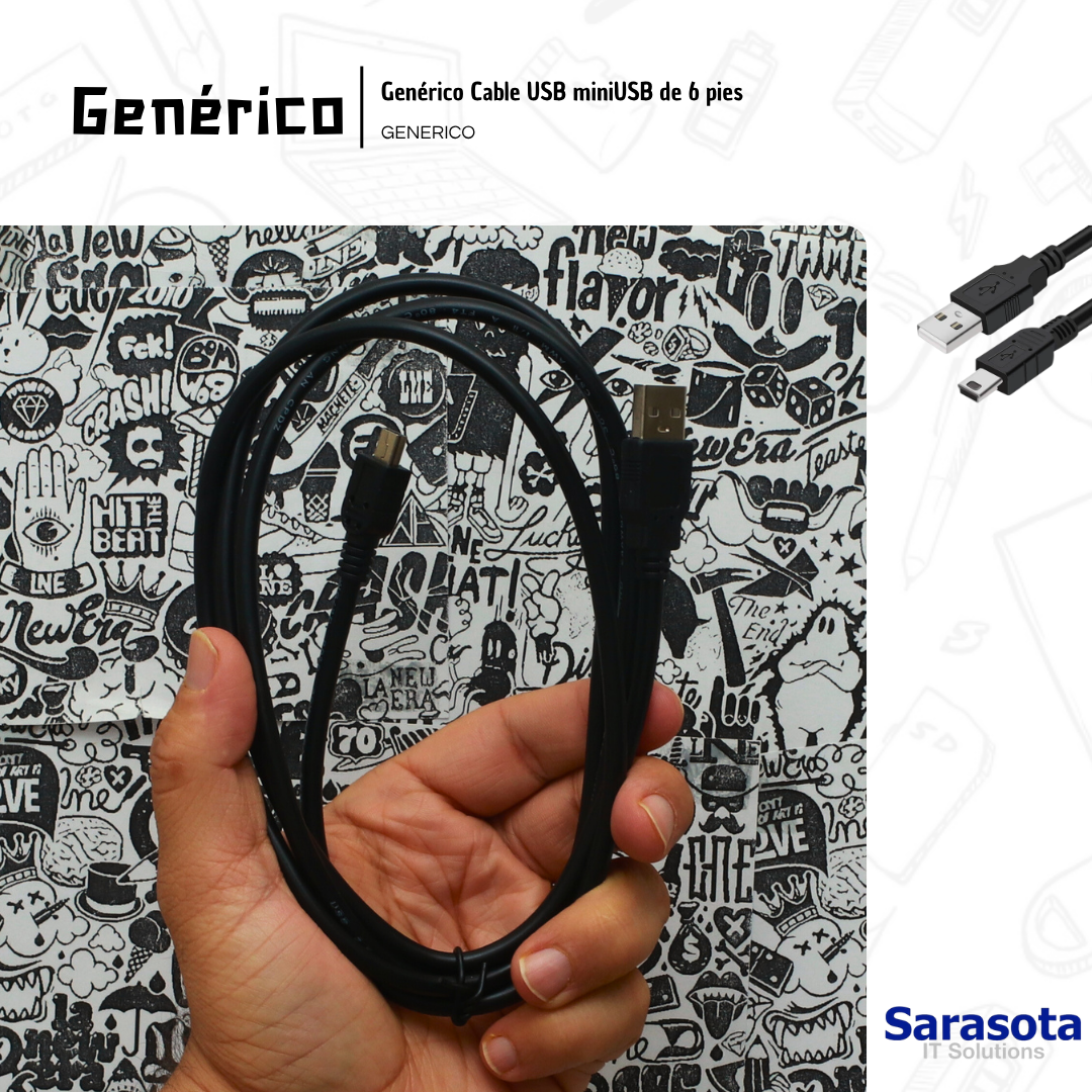 accesorios para electronica - Genérico Cable USB miniUSB de 6 pies
